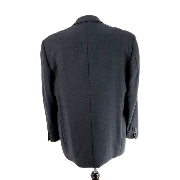 Pronto Uomo Lessona Natural Stretch Worsted Wool 2 Button Blazer 42R Gray Check - Picture 5 of 12